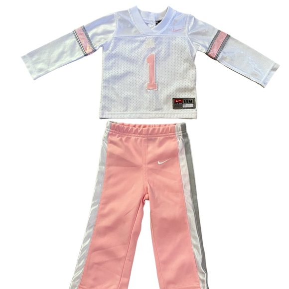 Nike Matching Sets Nike Pink And White Baby Girl Jersey And Sweatpants Set Poshmark